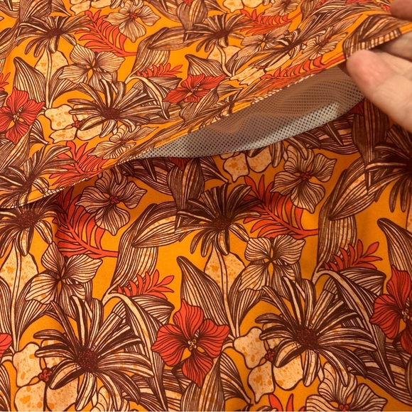 OCEAN COAST XXL MENS HAWAIIAN SHIRT ORANGE CORAL BUTTON DOWN SS POCKET - Picture 16 of 16